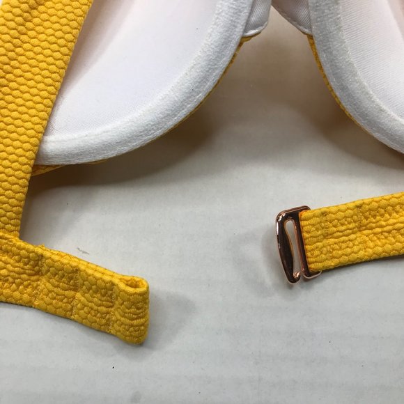 Shade And Shore Women's Size 34C Light Lift Textured Underwire Bikini Swim Top - Picture 3 of 12